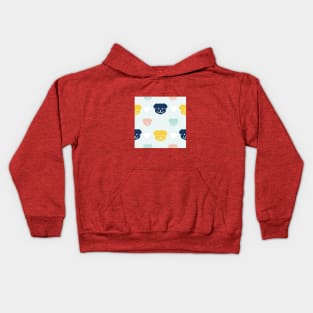 Colorful Puppy Dog Pattern Kids Hoodie